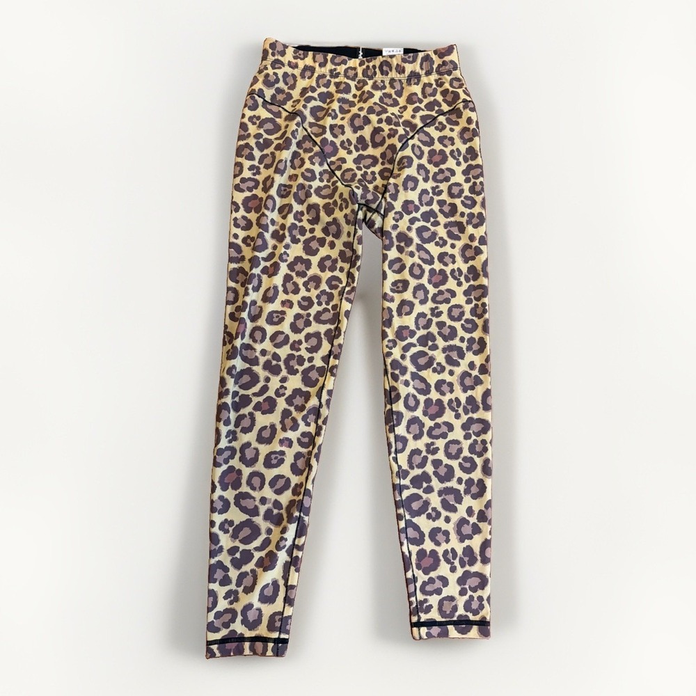 Adam Selman Sport French Cut Leggings Honey Leopard Size Medium